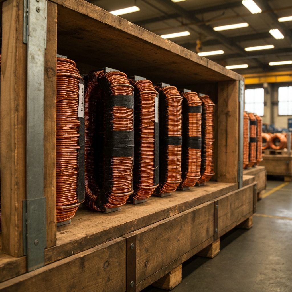 Diamond coils packed for shipping
